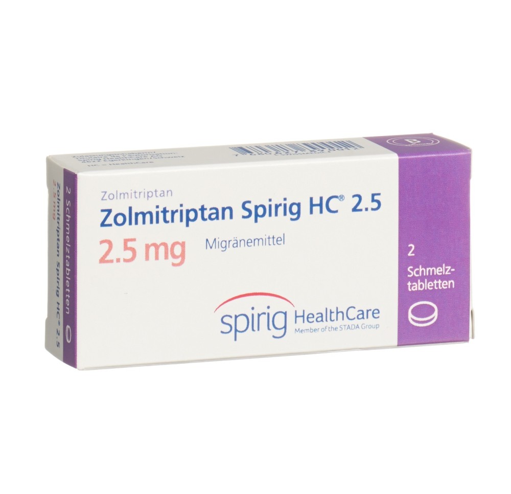 ZOLMITRIPTAN Spirig HC cpr orodisp 2.5 mg 2 pce