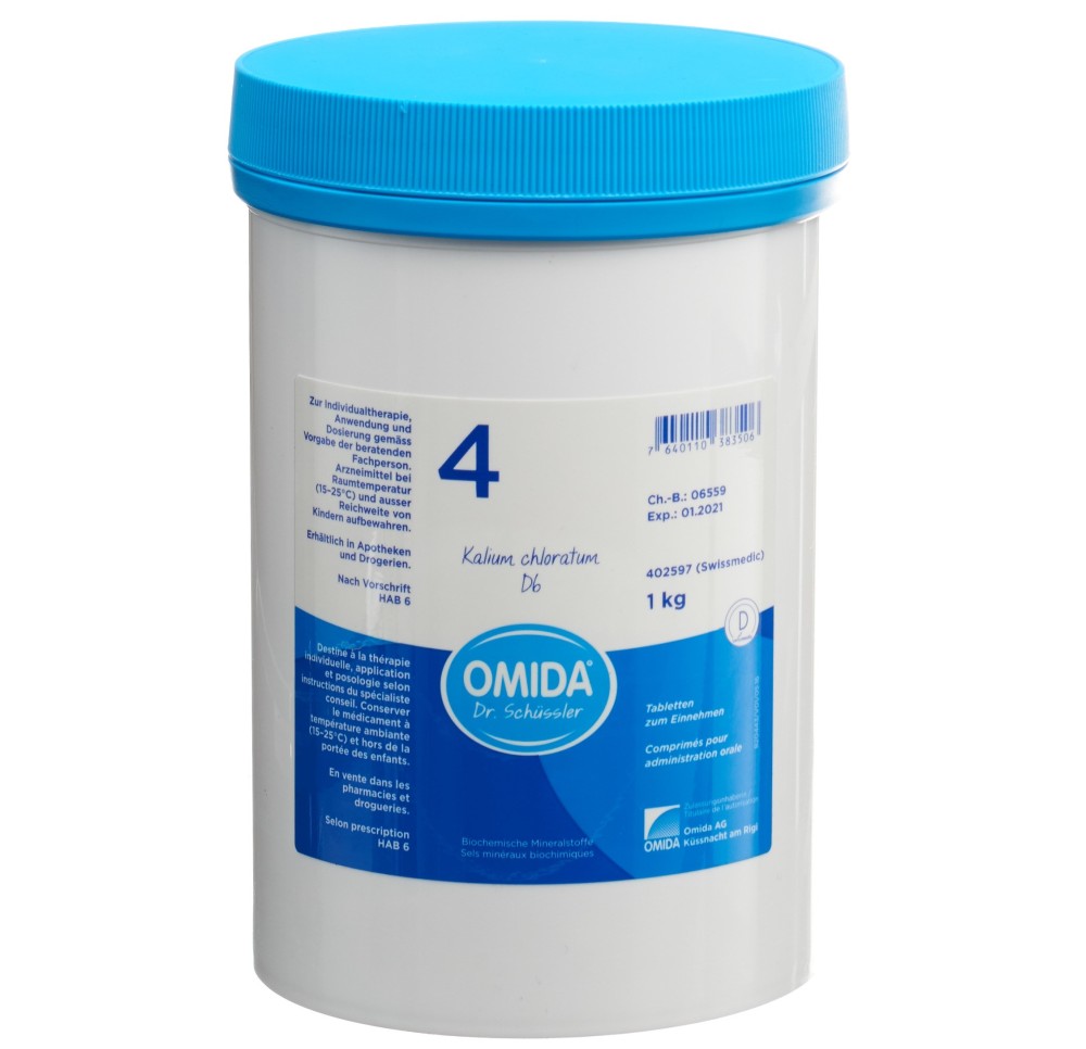OMIDA SCHÜSSLER no4 kal chlor cpr 6 D bte 1000 g