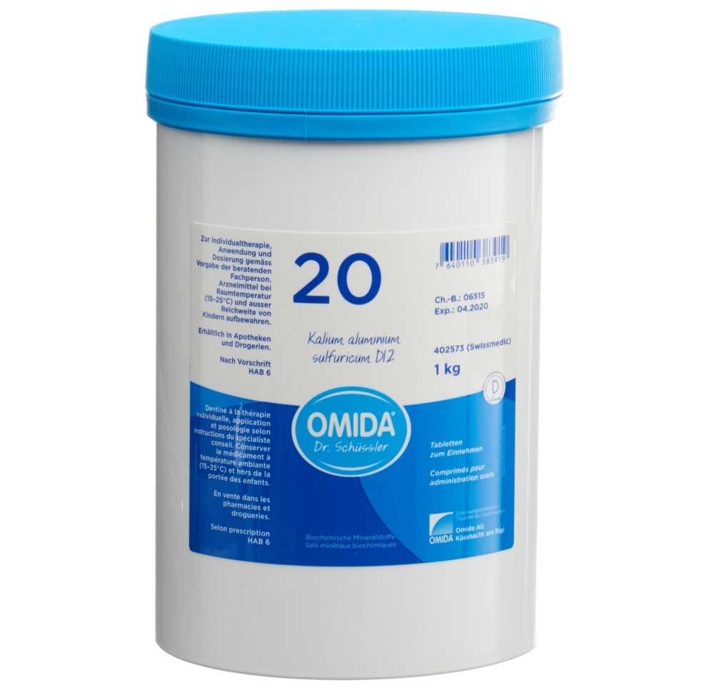 OMIDA SCHÜSSLER no20 kal alum sul cpr 12 D 1000 g