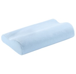 ELSA oreiller 50x11cm housse velours bleu clair
