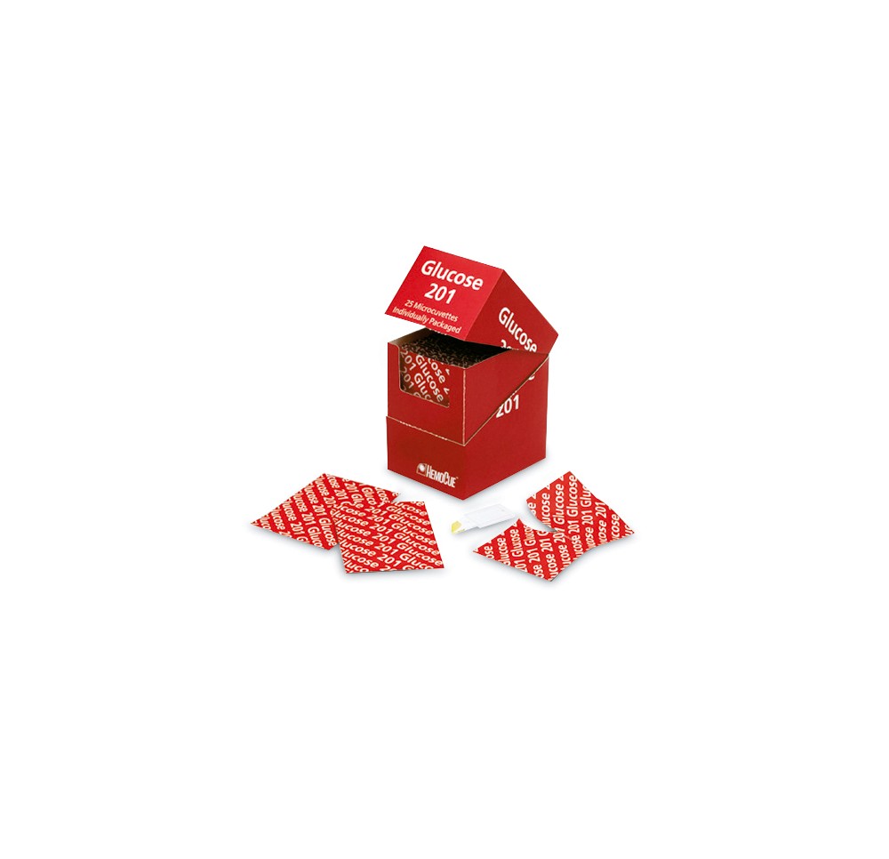 HEMOCUE microcuvette glucose 201 em sép 4 x 25 pce