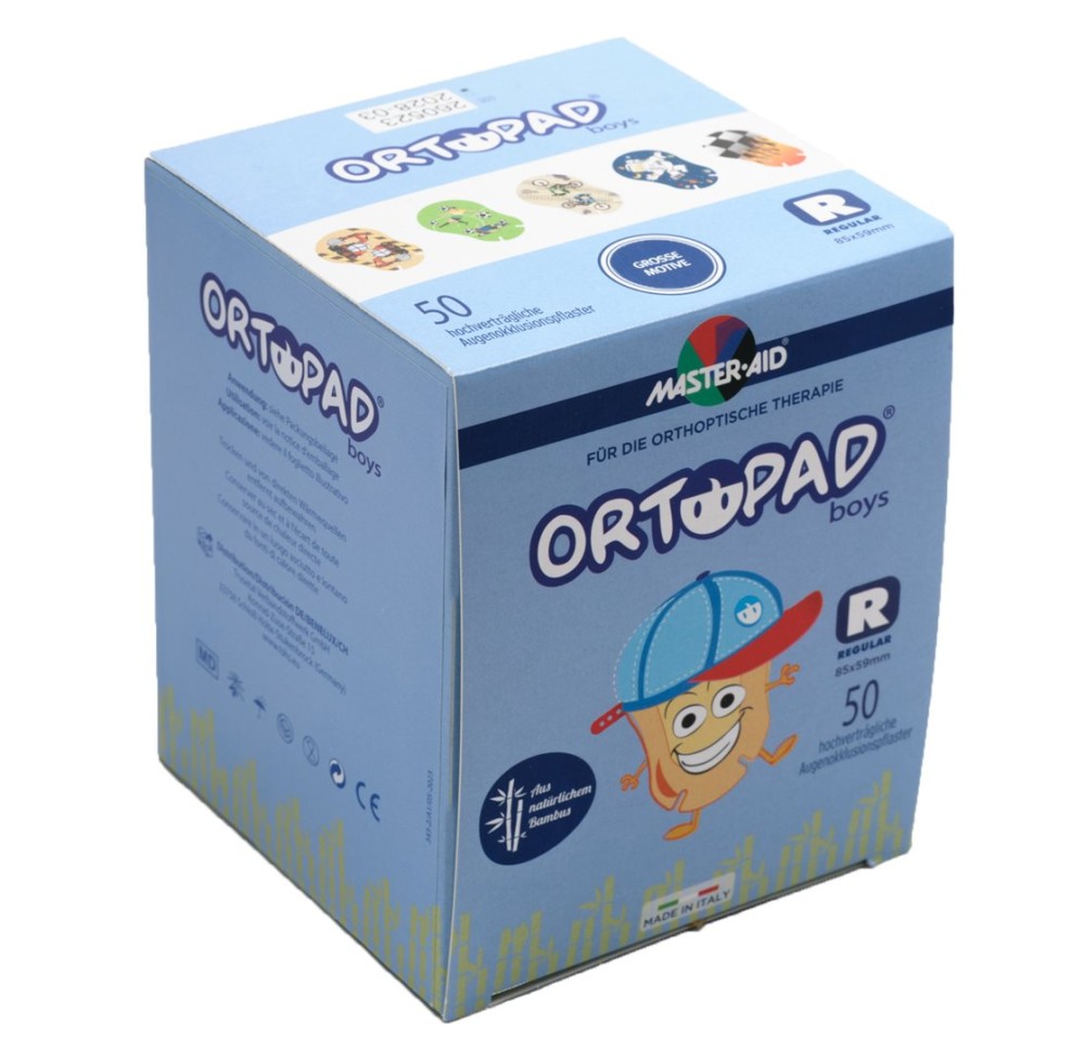 ORTOPAD emplâtre occlu reg boys 4a 50 pce