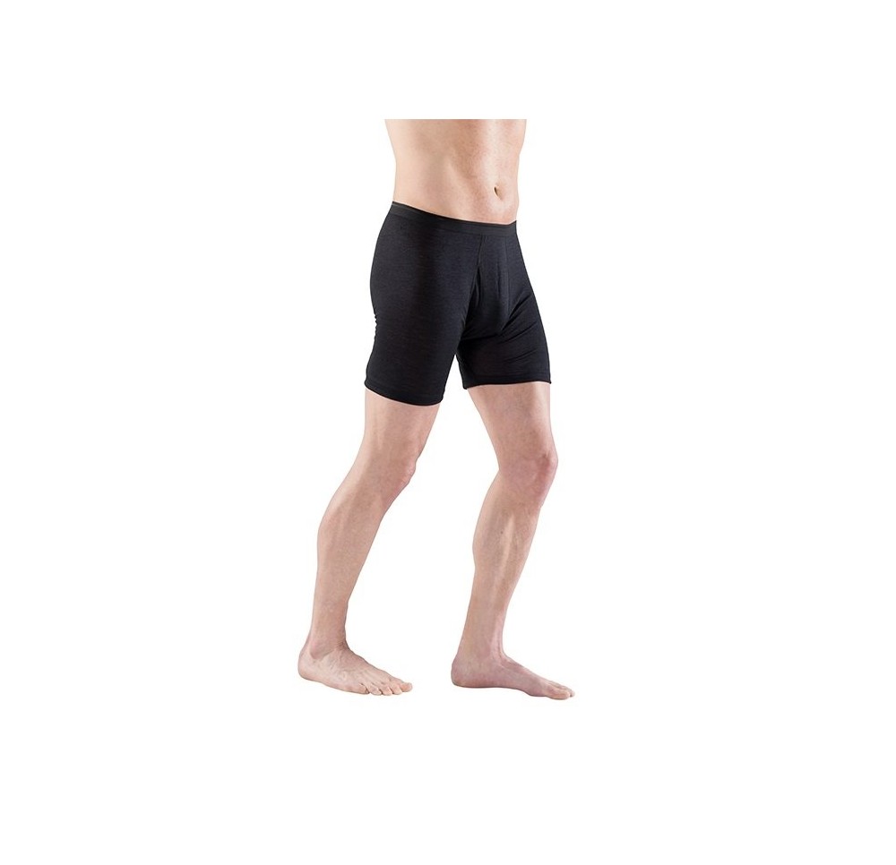EUSANA hommes caleçon long 1/4 S/M noir