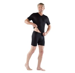 EUSANA hommes spencer manch cour L décol V noir