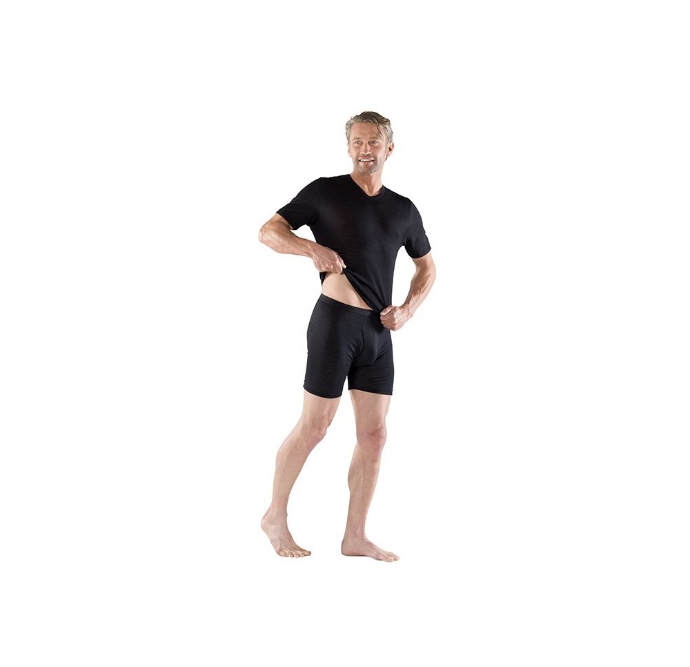 EUSANA hommes spencer manch cour L décol V noir EUSANA hommes spencer manch cour L décol V noir