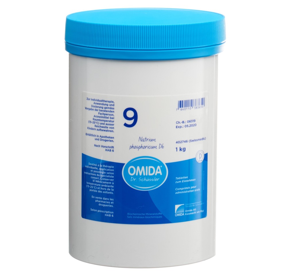 OMIDA SCHÜSSLER no9 natr phos cpr 6 D bte 1000 g