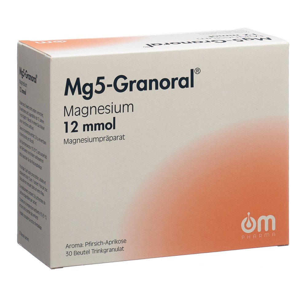 MG5-GRANORAL gran 12 mmol pêche-abric sach 30 pce MG5-GRANORAL gran 12 mmol pêche-abric sach 30 pce