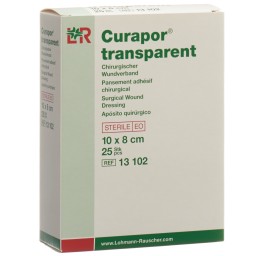 CURAPOR pans adhésif 8x10cm transparent 25 sach