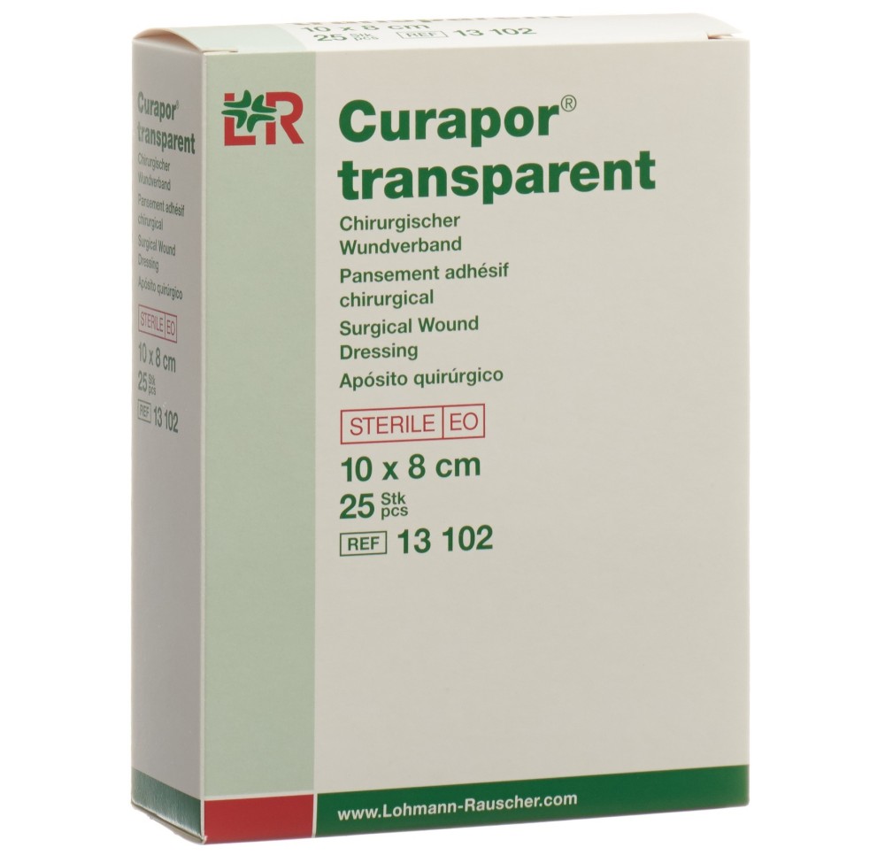 CURAPOR pans adhésif 8x10cm transparent 25 sach CURAPOR pans adhésif 8x10cm transparent 25 sach