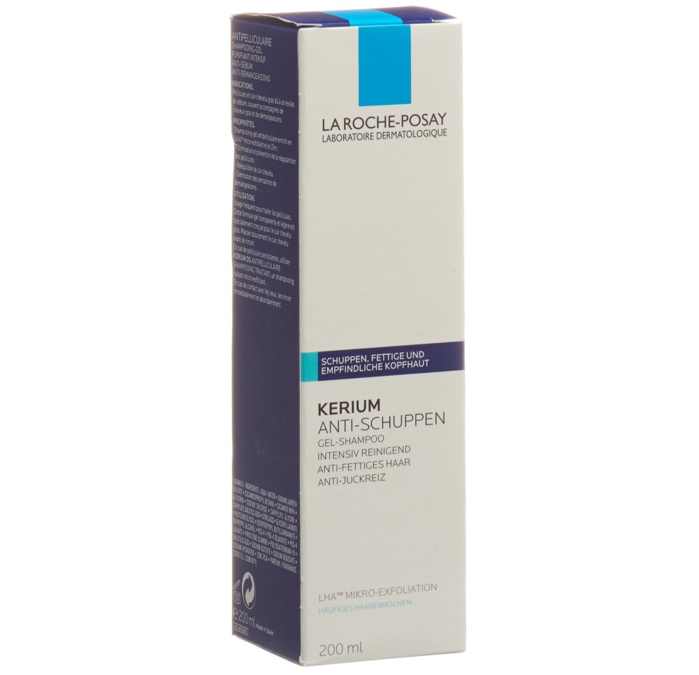 ROCHE POSAY Kerium antipell cheveux gras fl 200 ml ROCHE POSAY Kerium antipell cheveux gras fl 200 ml