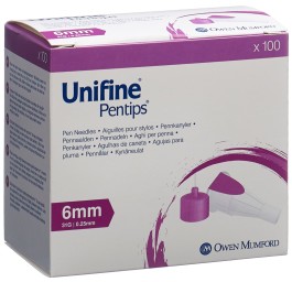 UNIFINE Pentips aiguilles 31G 0.25x6mm 100 pce