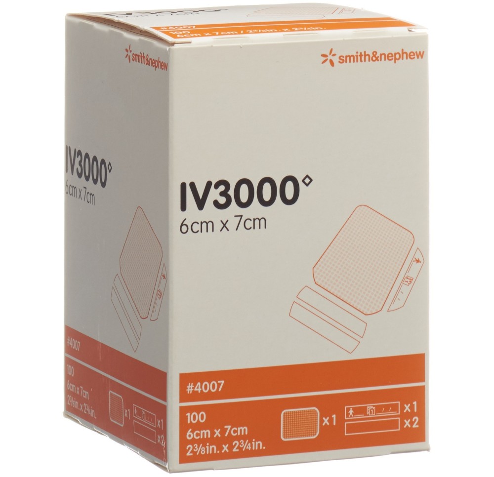IV3000 fixation canules 6x7cm 100 pce