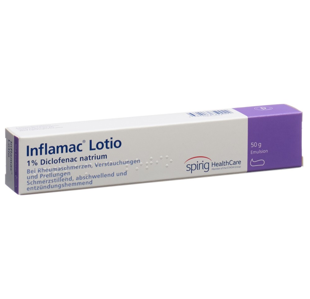 INFLAMAC Lotion émuls 1 % tb 50 g INFLAMAC Lotion émuls 1 % tb 50 g