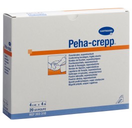 PEHA CREPP bande crêpe 4mx4cm blanc 20 pce