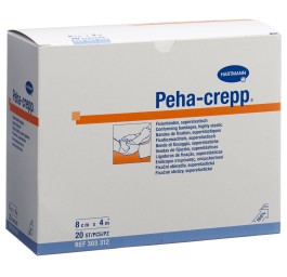 PEHA CREPP bande crêpe 4mx8cm blanc 20 pce