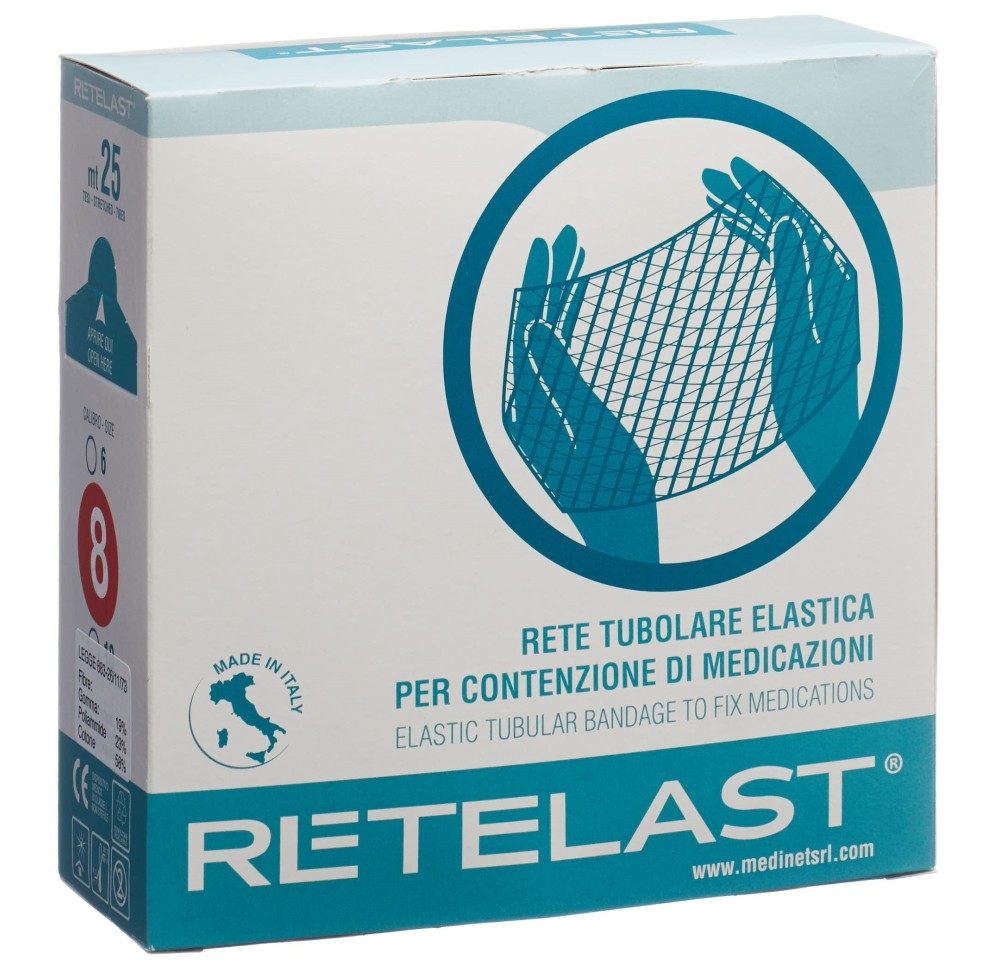 RETELAST pansement filet no 8 25m thorax bassin RETELAST pansement filet no 8 25m thorax bassin