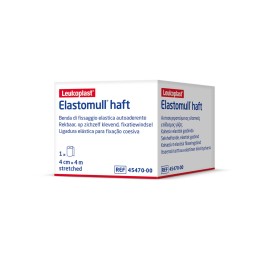 ELASTOMULL haft bande gaze 4mx4cm blanc rouleau