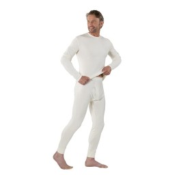 EUSANA THERMO homme spencer manch long S/M ivoire