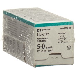 NOVAFIL 45cm bleu C-12 5-0 12 pce