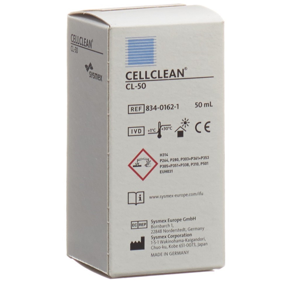 CELLCLEAN sol nettoyage pour sysmex CL-50 50 ml