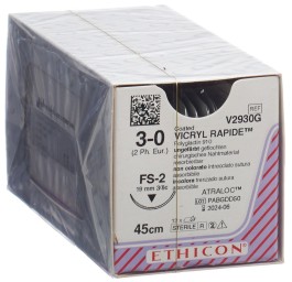 VICRYL RAPID 45cm incolore 3-0 FS-2 12 pce