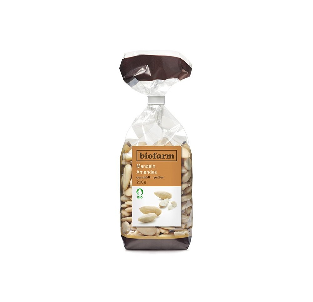 BIOFARM amandes entières pelées sach 200 g