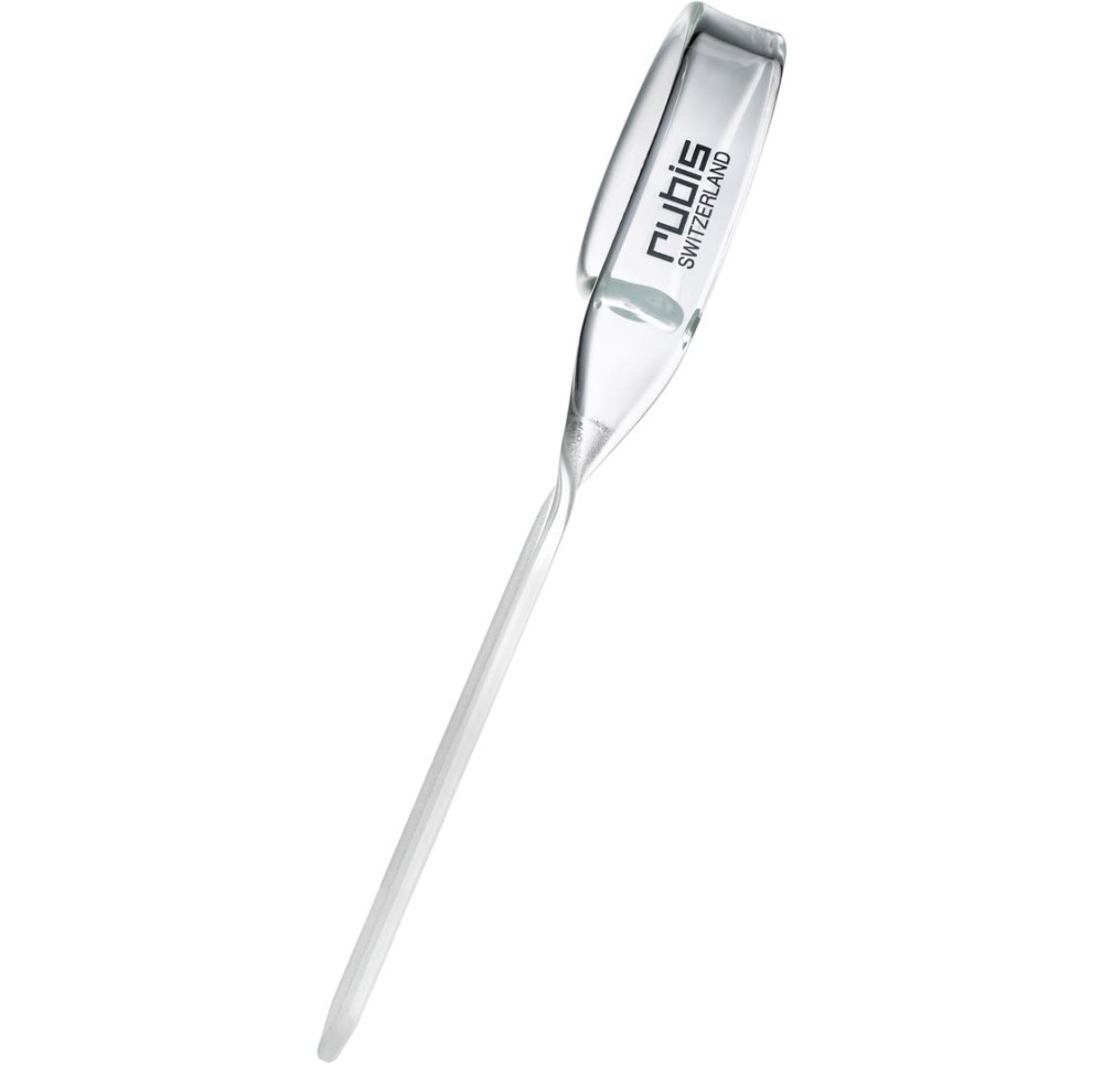 RUBIS lime en verre 9cm avec twist
