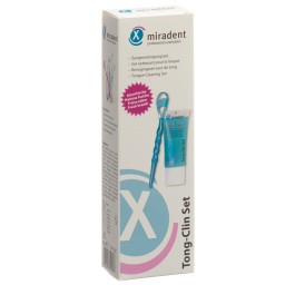 MIRADENT tong-clin set 50ml gel + rappe à langue
