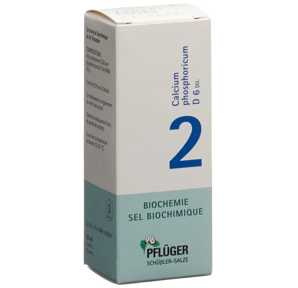 PFLÜGER SCHÜSSLER no2 calc phos gouttes 6 D 30 ml