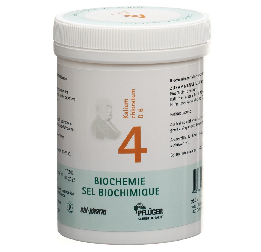 PFLÜGER SCHÜSSLER no4 kal chlor cpr 6 D 250 g