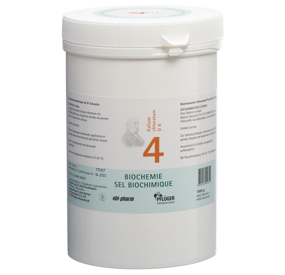 PFLÜGER SCHÜSSLER no4 kal chlor cpr 6 D 1000 g