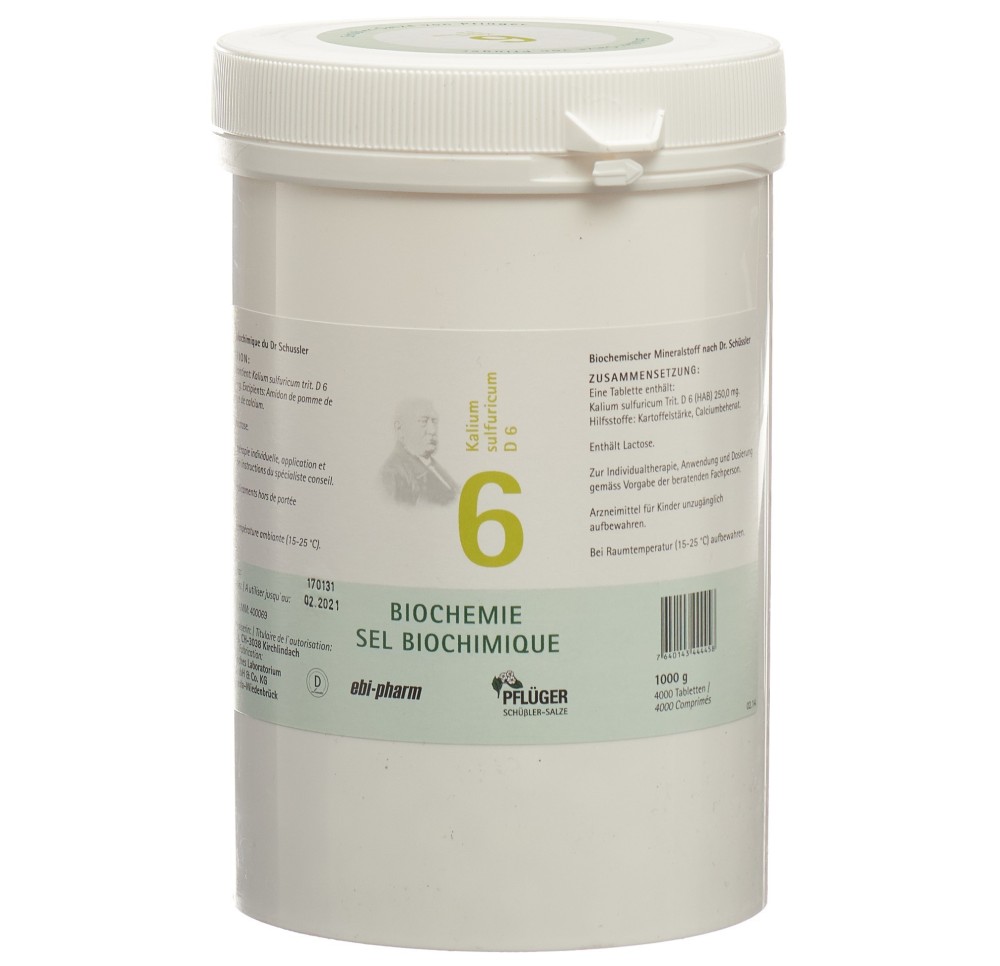 PFLÜGER SCHÜSSLER no6 kal sulf cpr 6 D 1000 g
