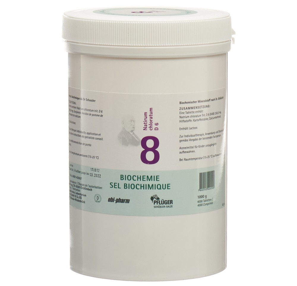 PFLÜGER SCHÜSSLER no8 natr chlor cpr 6 D 1000 g