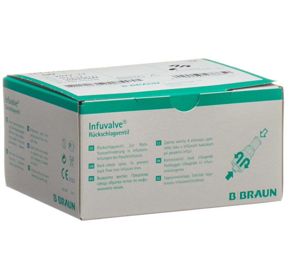 B. BRAUN valve anti-reflux 50 pce