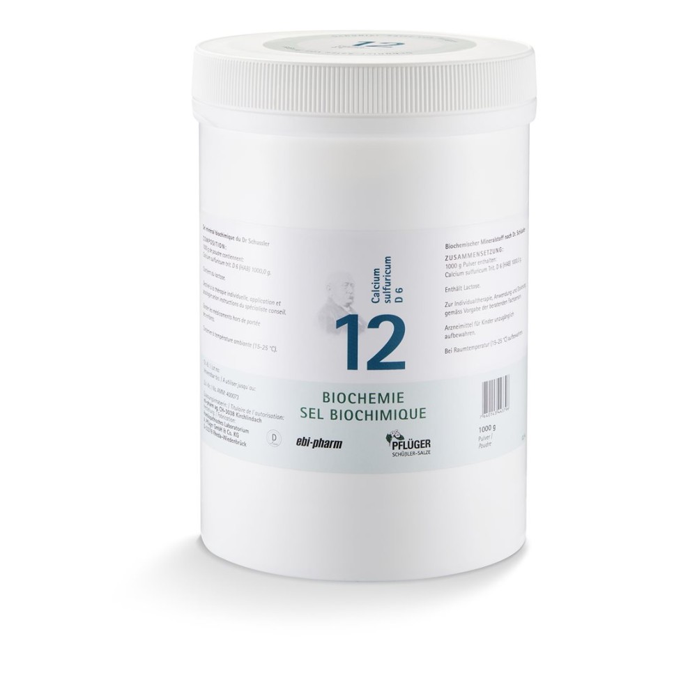 PFLÜGER SCHÜSSLER no12 calc sulf cpr 6 D 1000 g
