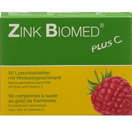 Zink Biomed plus C cpr sucer framboise 50 pce