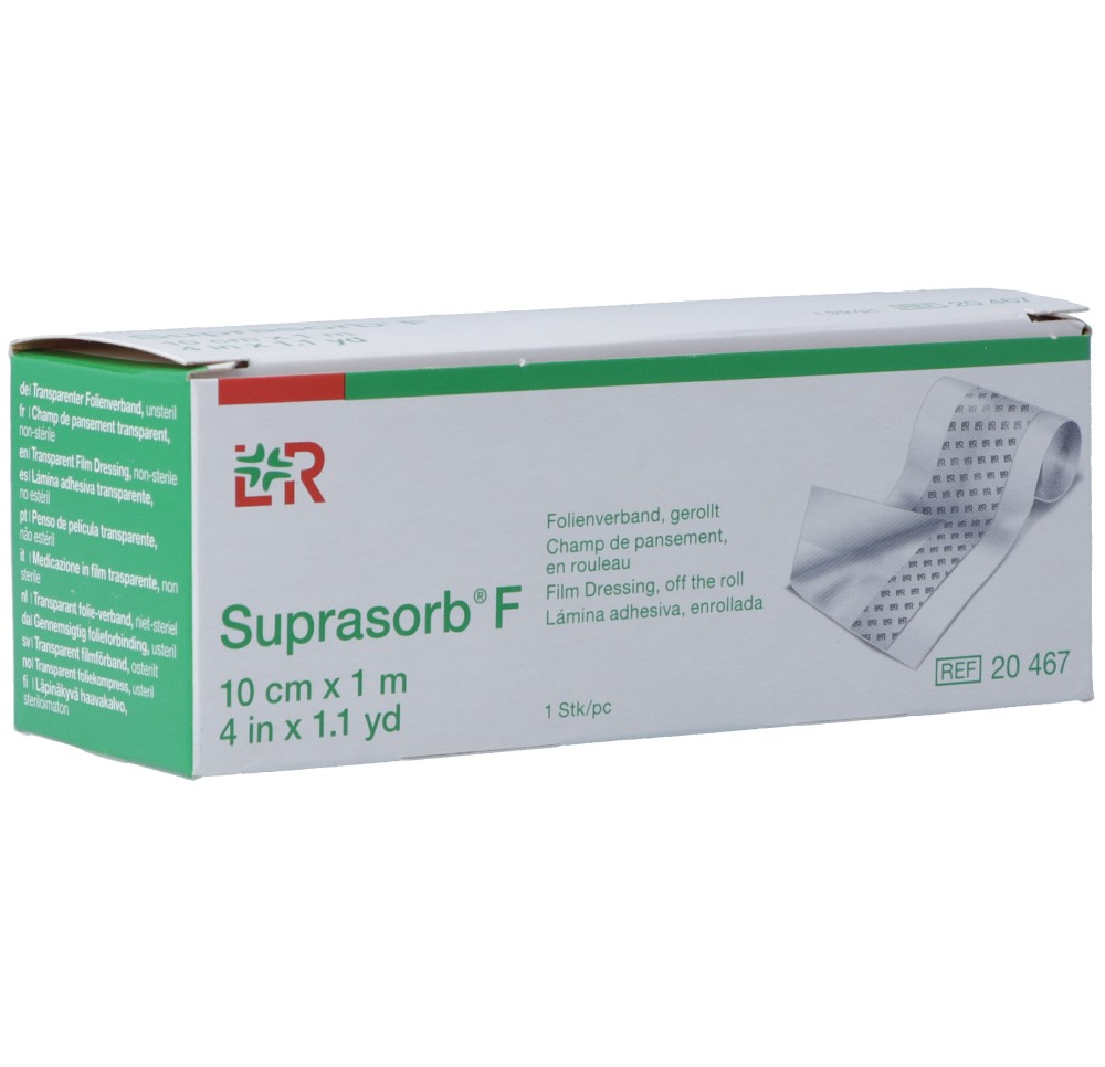 SUPRASORB F pansement film 10cmx1m n stér rouleau SUPRASORB F pansement film 10cmx1m n stér rouleau