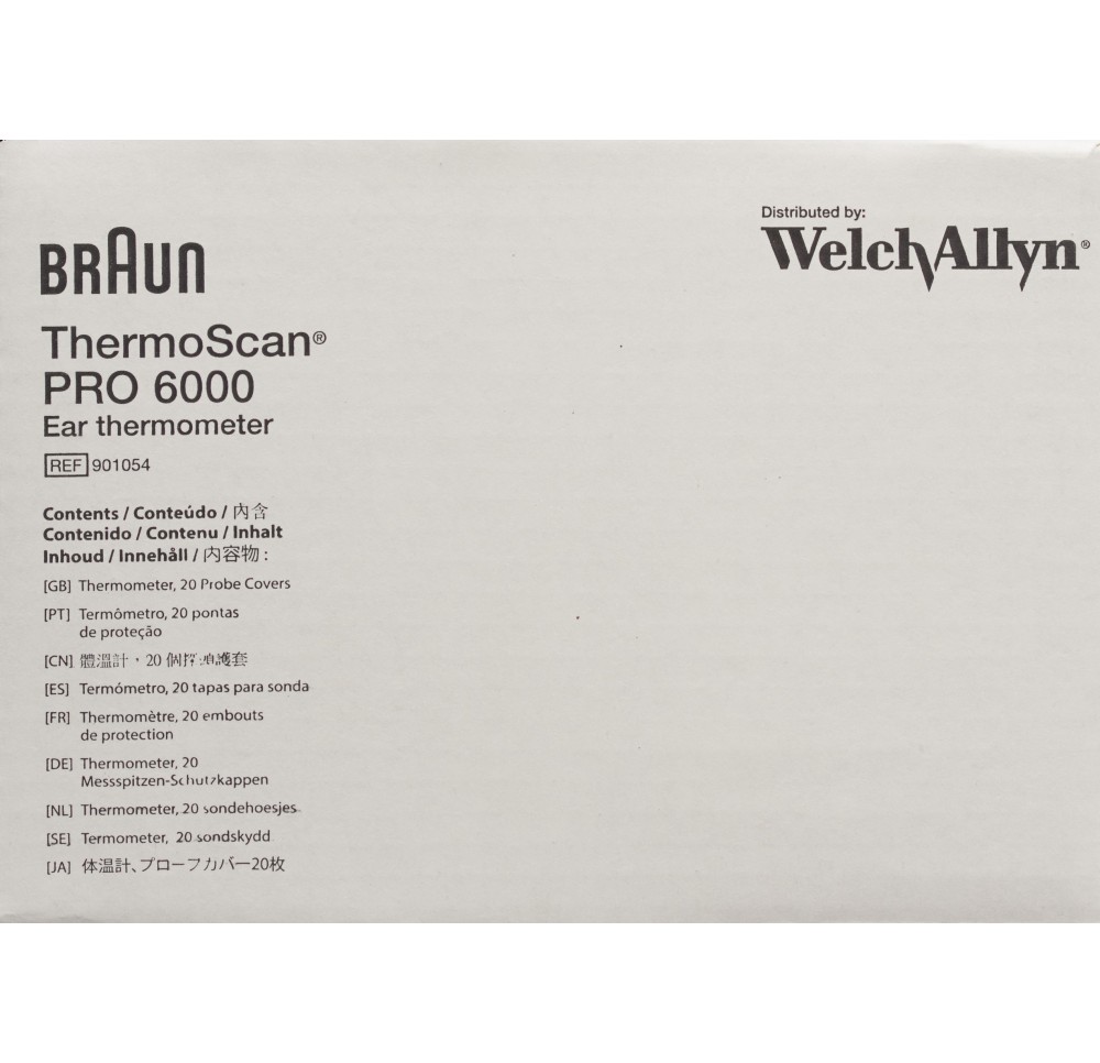 Welch Allyn Braun ThermoScan PRO 6000 thermomètre auriculaire