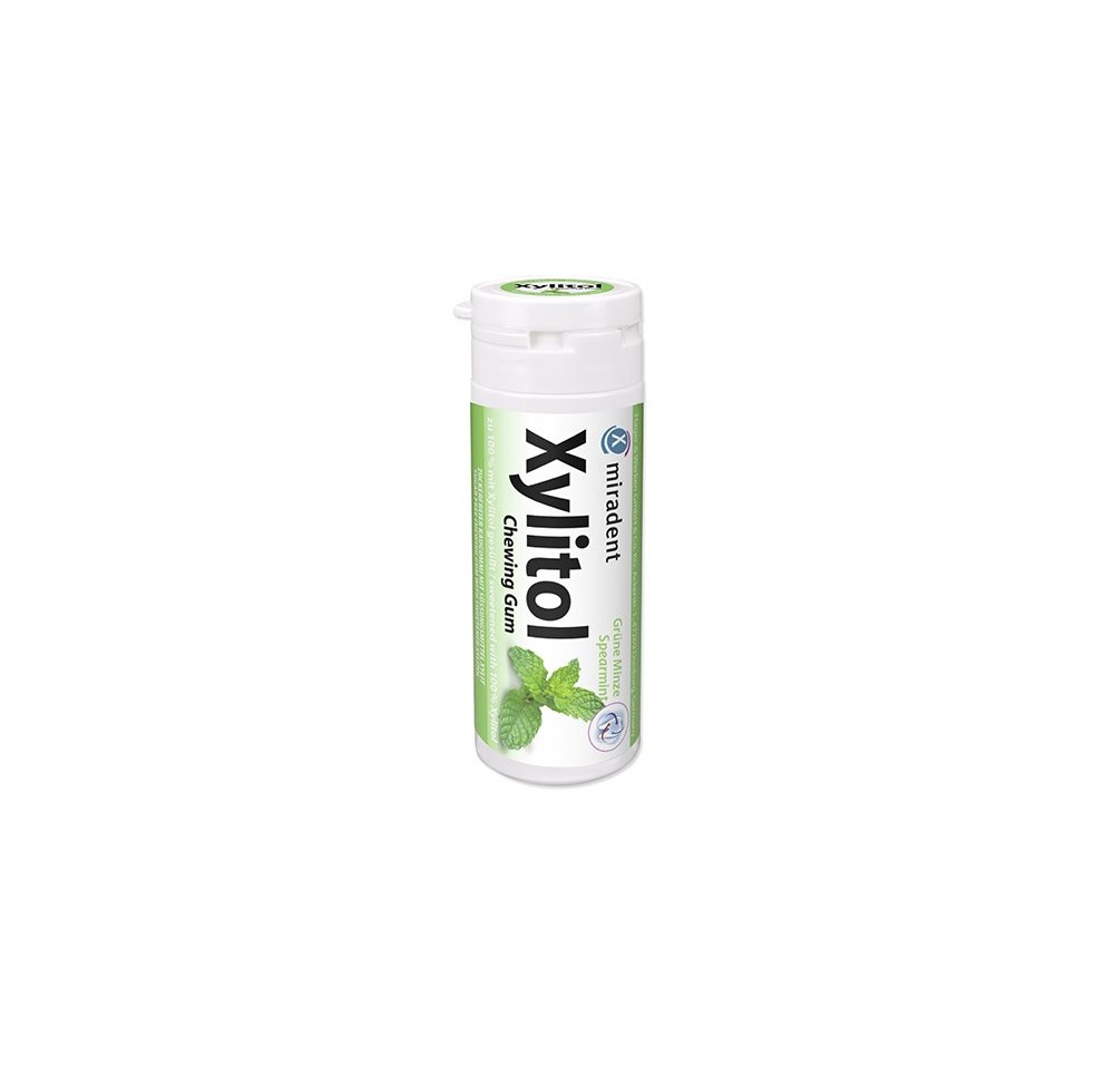 MIRADENT Xylitol Chewing Gum spearmint 30 pce MIRADENT Xylitol Chewing Gum spearmint 30 pce