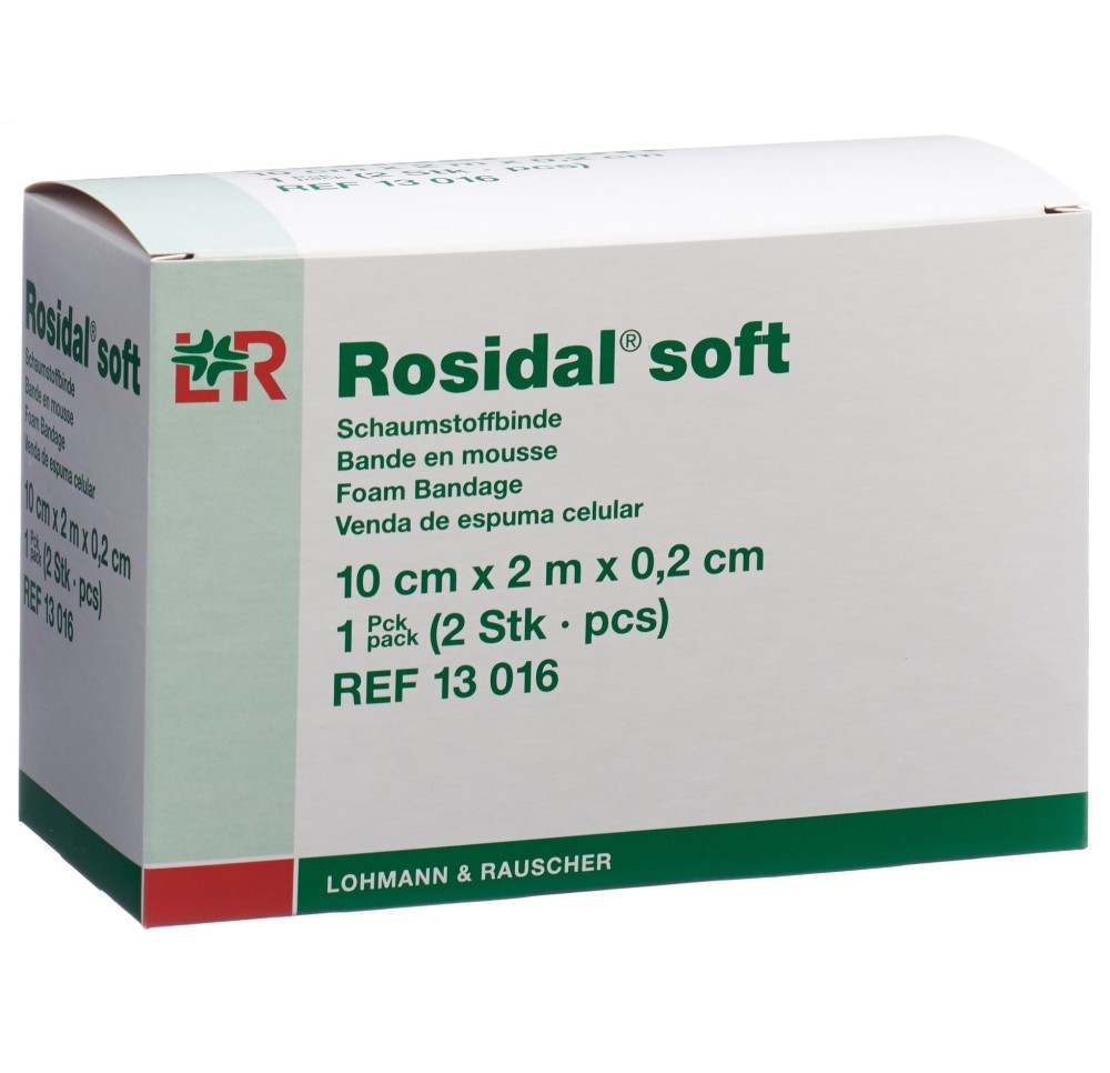 ROSIDAL soft bande mousse 2.0mx10cmx0.2cm 2 pce ROSIDAL soft bande mousse 2.0mx10cmx0.2cm 2 pce