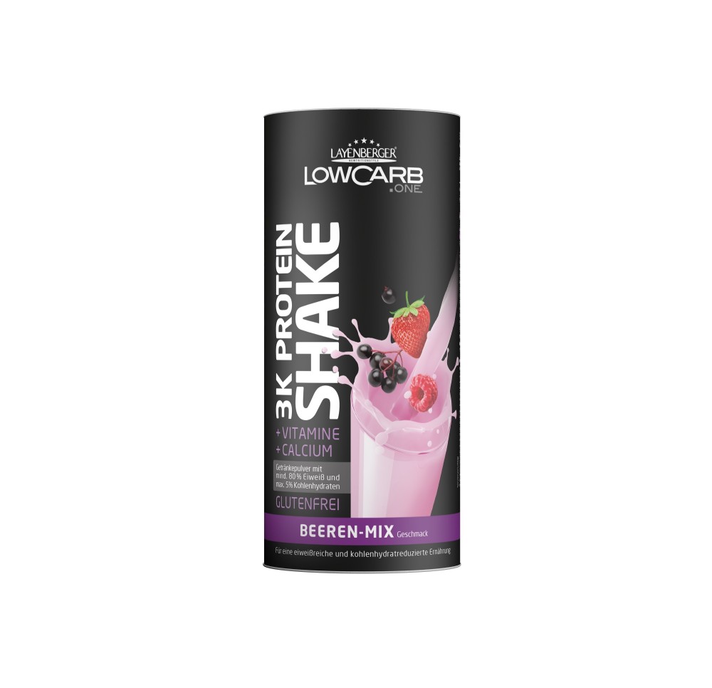 Layenberger LowCarb.one 3K protéines shake mix de baies bte 360 g