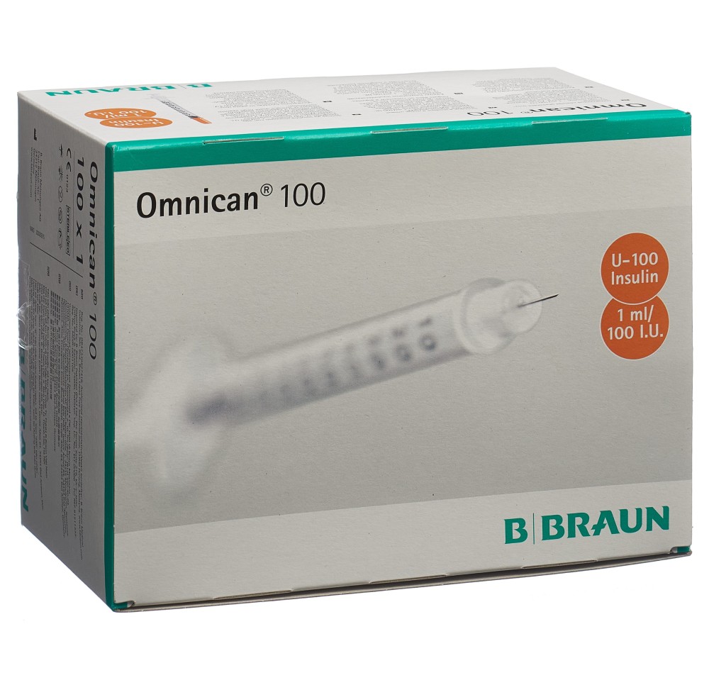 OMNICAN insuline 100 1ml 0.3x8mm G30 uniq 100 x