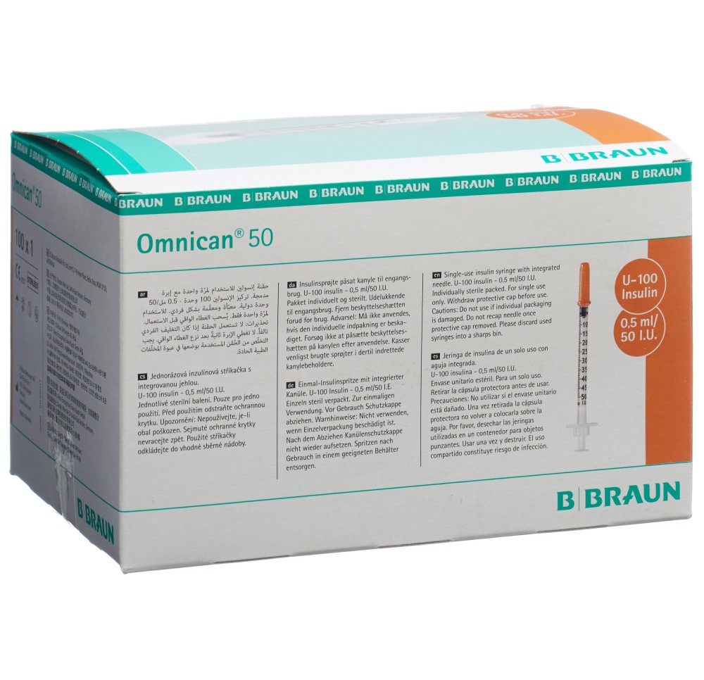 OMNICAN insuline 50 0.5ml 0.3x12mm G30 uniq 100 x OMNICAN insuline 50 0.5ml 0.3x12mm G30 uniq 100 x