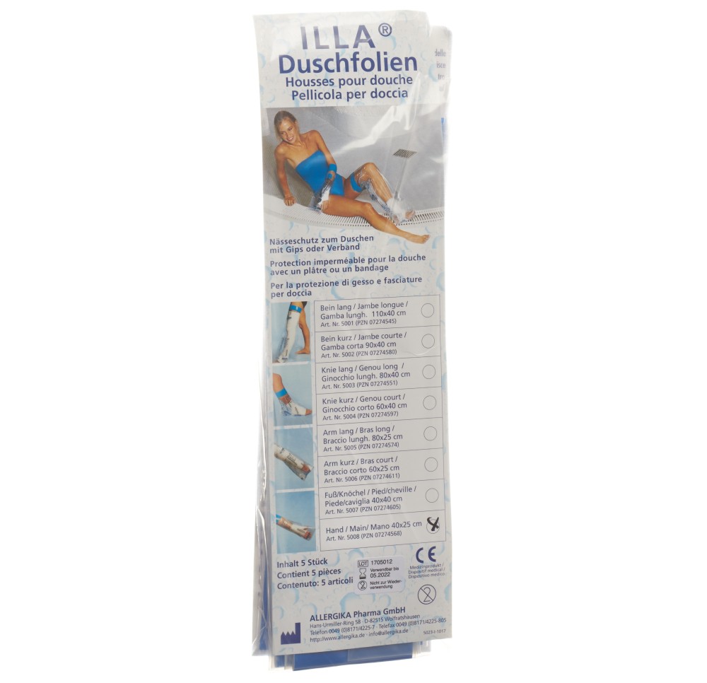 ILLA protection douche 40x25cm main sach 5 pce ILLA protection douche 40x25cm main sach 5 pce