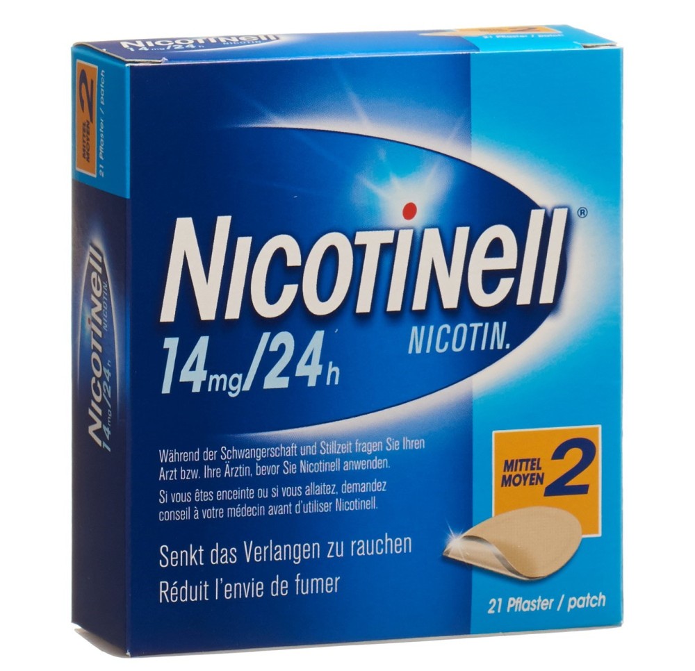 NICOTINELL 2 moyen patch mat 14 mg/24h 21 pce