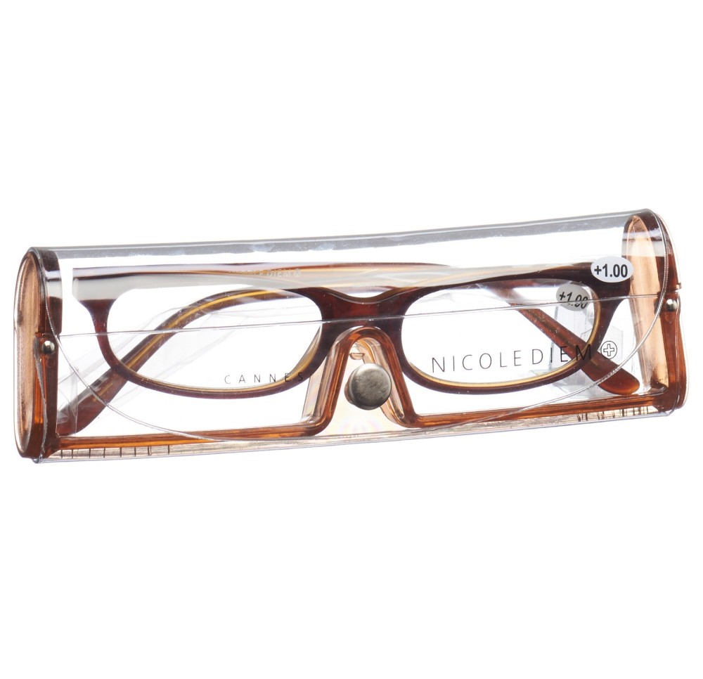 NICOLE DIEM lunettes lecture 1.00dpt Cannes brun