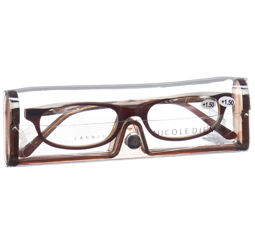 NICOLE DIEM lunettes lecture 1.50dpt Cannes brun