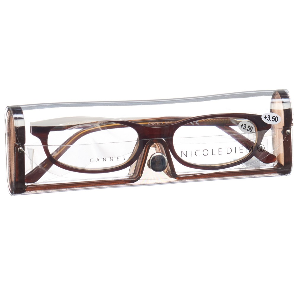 NICOLE DIEM lunettes lecture 3.50dpt Cannes brun