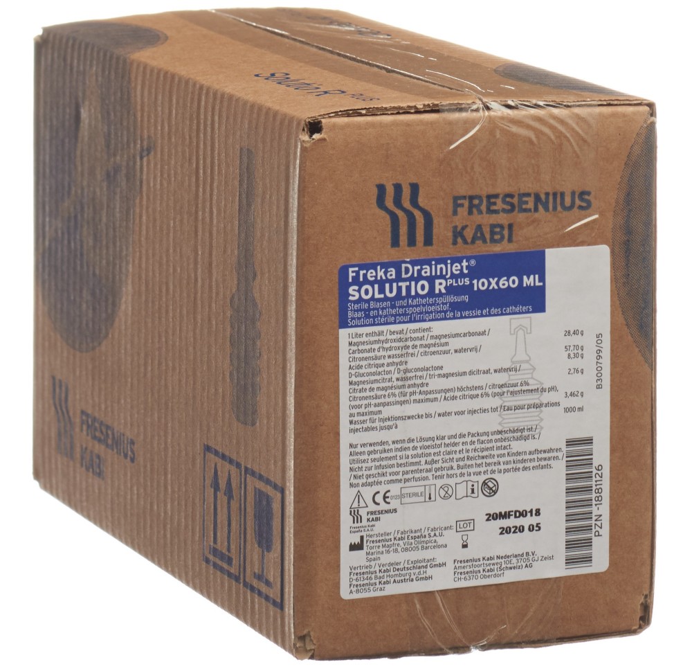 FREKA Drainjet Solutio R plus rinç cath 10 x 60 ml