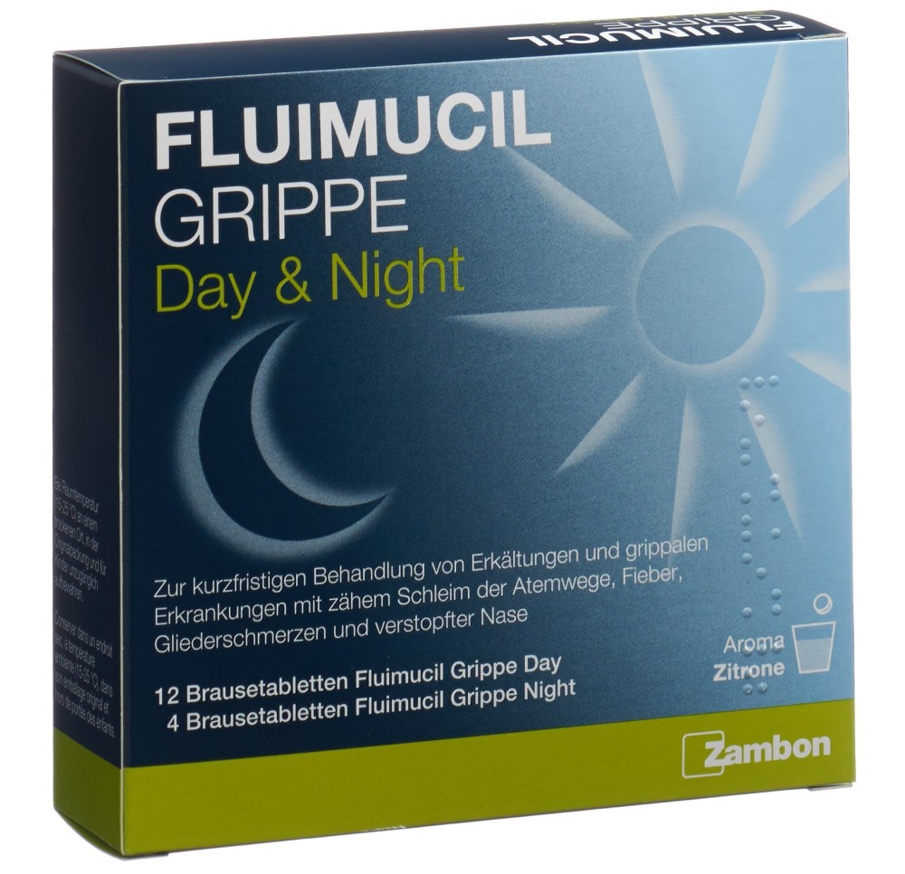 FLUIMUCIL Grippe Day Night cpr eff sach 16 pce FLUIMUCIL Grippe Day Night cpr eff sach 16 pce